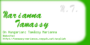marianna tamassy business card
