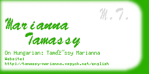 marianna tamassy business card